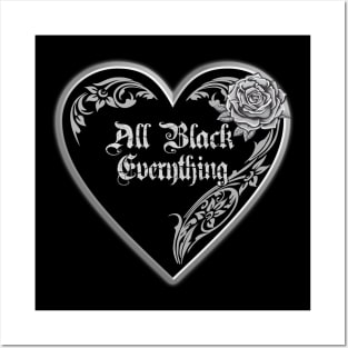 All Black Everything Posters and Art